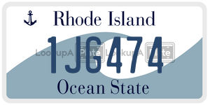 1JG474  license plate in RI