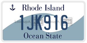1JK916  license plate in RI