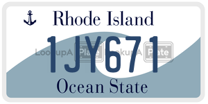 1JY671 license plate in Rhode Island