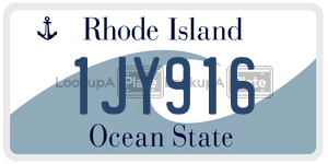1JY916 license plate in Rhode Island