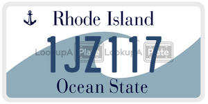 1JZ117 license plate in Rhode Island