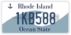 1KB588  license plate in RI
