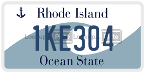 1KE304 license plate in Rhode Island