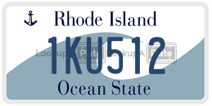 1KU512 license plate in Rhode Island