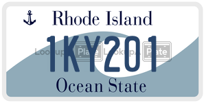 1KY201 license plate in Rhode Island