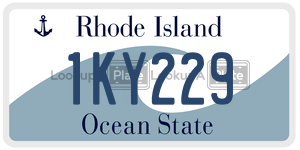 1KY229  license plate in RI