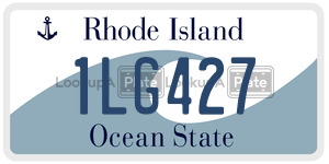 1LG427 license plate in Rhode Island
