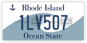 1LV507  license plate in RI