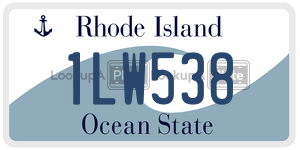 1LW538  license plate in RI