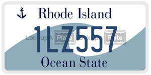 1LZ557 license plate in Rhode Island
