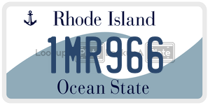 1MR966  license plate in RI