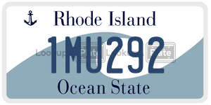 1MU292  license plate in RI