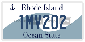 1MV202  license plate in RI