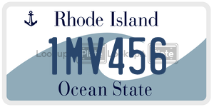 1MV456 license plate in Rhode Island