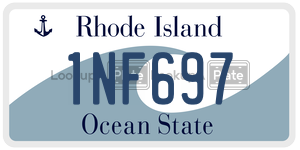1NF697  license plate in RI