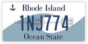 1NJ774 license plate in Rhode Island