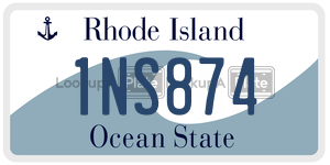 1NS874  license plate in RI