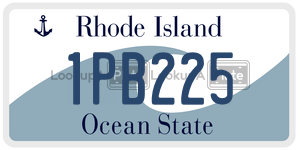 1PB225 license plate in Rhode Island