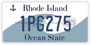 1PG275 license plate in Rhode Island