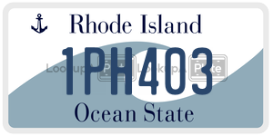 1PH403 license plate in Rhode Island