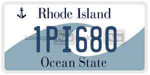 1PI680  license plate in RI