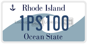 1PS100 license plate in Rhode Island