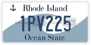 1PV225 license plate in Rhode Island
