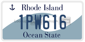 1PW616 license plate in Rhode Island