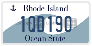 1QD190  license plate in RI