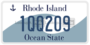 1QQ209  license plate in RI