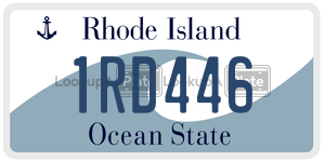 1RD446 license plate in Rhode Island