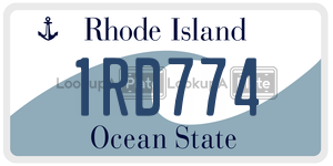 1RD774  license plate in RI