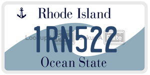 1RN522  license plate in RI
