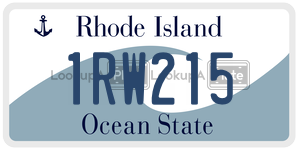 1RW215  license plate in RI
