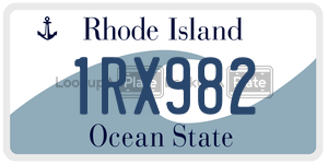 1RX982 license plate in Rhode Island