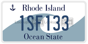 1SF133 license plate in Rhode Island