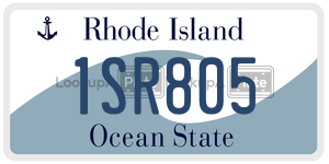 1SR805 license plate in Rhode Island