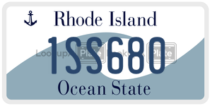 1SS680  license plate in RI