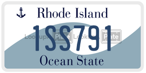 1SS791 license plate in Rhode Island