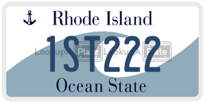 1ST222  license plate in RI