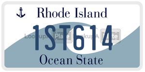 1ST614 license plate in Rhode Island