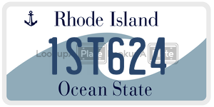 1ST624 license plate in Rhode Island