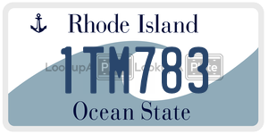 1TM783 license plate in Rhode Island