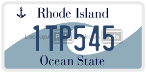 1TP545  license plate in RI