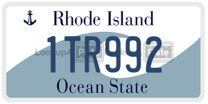 1TR992  license plate in RI