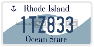 1TZ833 license plate in Rhode Island