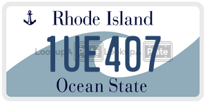 1UE407 license plate in Rhode Island