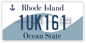 1UK161  license plate in RI