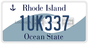 1UK337 license plate in Rhode Island