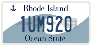 1UM920 license plate in Rhode Island